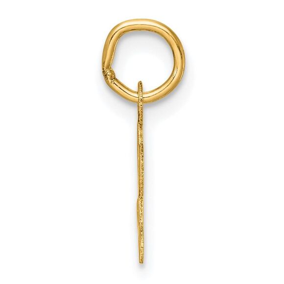 Kazi Luxury 14k Yellow Gold Small Script Letter L Initial Charm - Picture 2 of 4